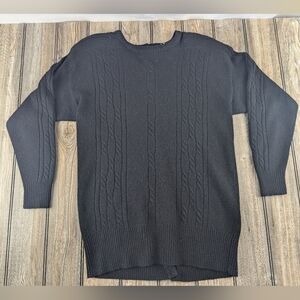 Nancy Johnson Small 95% Lambswool Sweater Black